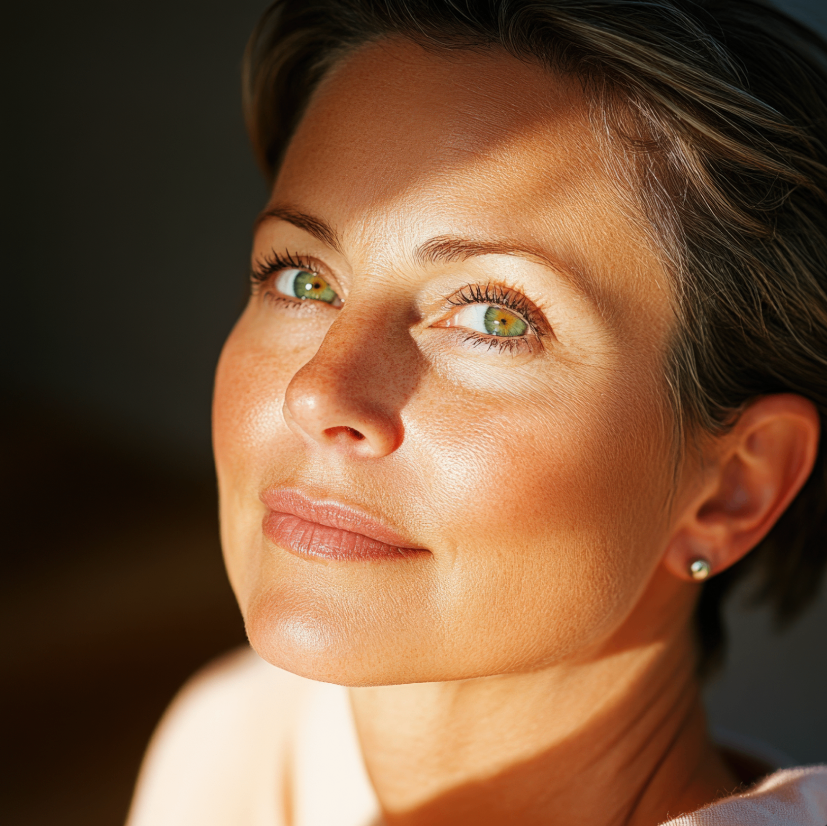 Retrato periocular — olhar sereno